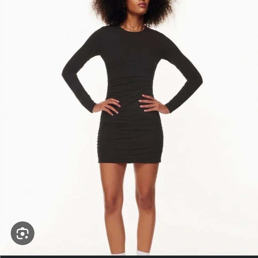 Aritza TNA Black Chill Malibu Bodycon Long Sleeve Dress Size Large